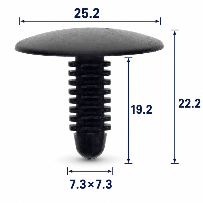 Клипса пластиковая для Chrysler, Ford. 8mm ОЕМ: 4381395, 6501086, 388904S . (брызговики, внутренняя отделка).