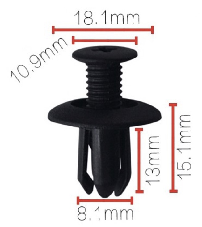 Клипса пластиковая для GM, Hyundai, Kia ОЕМ: 0G03250037A, 91059FC050 . (0).